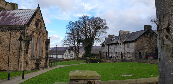 Alms houses near Bangor Cathedral