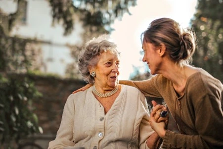 grandmother and daughter