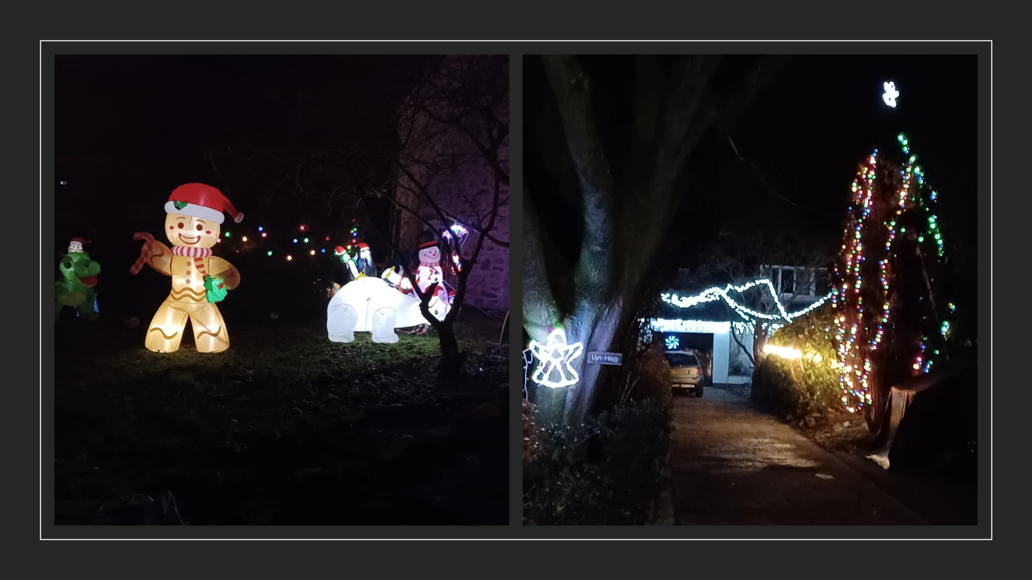Christmas light displays in my village